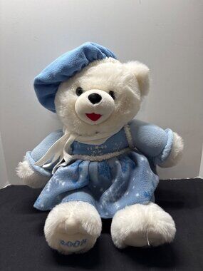 DanDee Collectors Choice Snowflake Teddy Bear 2008 Plush Blue Winter Outfit 14 I